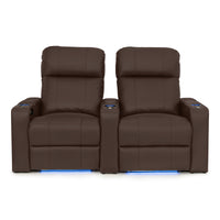 Julius Italian Leather Big & Tall Home Theater Seats