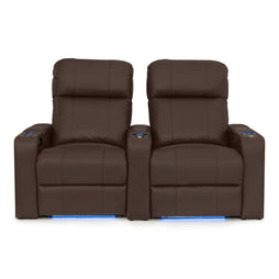 Julius Italian Leather Big & Tall Home Theater Seats