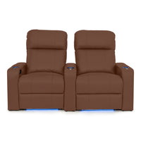 Julius Italian Leather Big & Tall Home Theater Seats