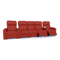 Julius Italian Leather Big & Tall Home Theater Seats