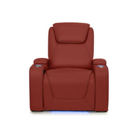 Pantheon Italian Leather Big & Tall Home Theater Seating Single Recliner