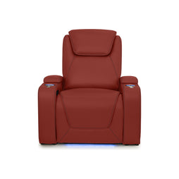 Pantheon Italian Leather Big & Tall Home Theater Seating Single Recliner