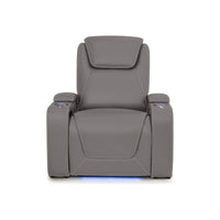 Pantheon Italian Leather Big & Tall Home Theater Seating Single Recliner