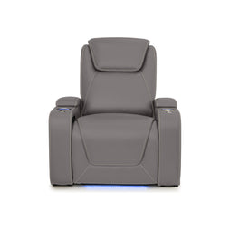 Pantheon Italian Leather Big & Tall Home Theater Seating Single Recliner