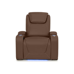 Pantheon Italian Leather Big & Tall Home Theater Seating Single Recliner