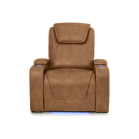 Pantheon Italian Leather Big & Tall Home Theater Seating Single Recliner