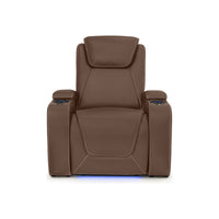 Paladin Italian Leather Heat & Massage Home Theater Seating Single Recliner