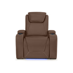 Paladin Italian Leather Heat & Massage Home Theater Seating Single Recliner