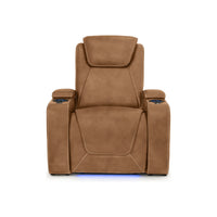 Paladin Italian Leather Heat & Massage Home Theater Seating Single Recliner