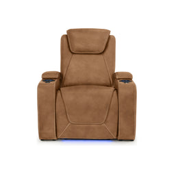 Paladin Italian Leather Heat & Massage Home Theater Seating Single Recliner