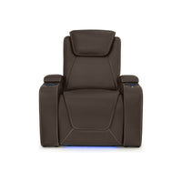 Paladin Italian Leather Heat & Massage Home Theater Seating Single Recliner