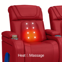 Caliente Zero Gravity Home Theater Seating with Heat & Massage