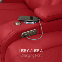 Caliente Zero Gravity Home Theater Seating with Heat & Massage