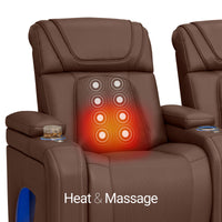 Caliente Zero Gravity Home Theater Seating with Heat & Massage