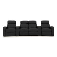 Rialto Italian Leather Wedge Console Table Home Theater Seating