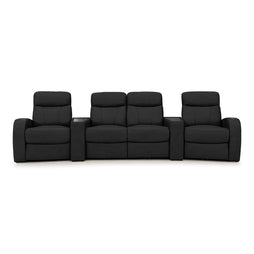 Rialto Italian Leather Wedge Console Table Home Theater Seating