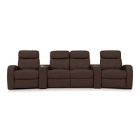 Rialto Italian Leather Wedge Console Table Home Theater Seating