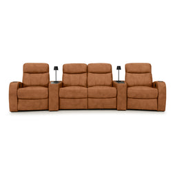 Rialto Italian Leather Wedge Console Table Home Theater Seating