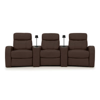 Rialto Italian Leather Wedge Console Table Home Theater Seating
