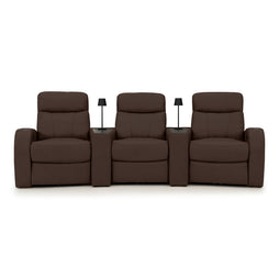 Rialto Italian Leather Wedge Console Table Home Theater Seating