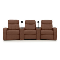 Rialto Italian Leather Wedge Console Table Home Theater Seating