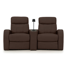 Rialto Italian Leather Wedge Console Table Home Theater Seating