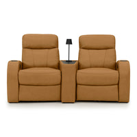 Rialto Italian Leather Wedge Console Table Home Theater Seating