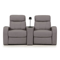 Rialto Italian Leather Wedge Console Table Home Theater Seating
