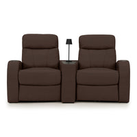 Rialto Italian Leather Wedge Console Table Home Theater Seating