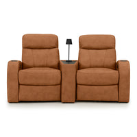 Rialto Italian Leather Wedge Console Table Home Theater Seating
