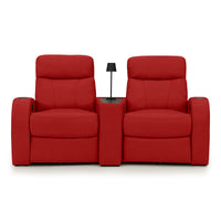 Rialto Italian Leather Wedge Console Table Home Theater Seating