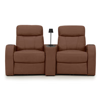 Rialto Italian Leather Wedge Console Table Home Theater Seating