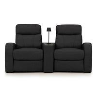 Rialto Italian Leather Wedge Console Table Home Theater Seating