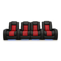 Diamante CoolZeroᵀᴹ Italian Leather Two-Tone Home Theater Seating
