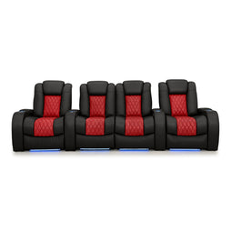 Diamante CoolZeroᵀᴹ Italian Leather Two-Tone Home Theater Seating