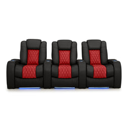 Diamante CoolZeroᵀᴹ Italian Leather Two-Tone Home Theater Seating