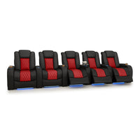 Diamante CoolZeroᵀᴹ Italian Leather Two-Tone Home Theater Seating