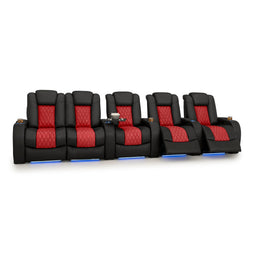 Diamante CoolZeroᵀᴹ Italian Leather Two-Tone Home Theater Seating