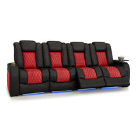 Diamante CoolZeroᵀᴹ Italian Leather Two-Tone Home Theater Seating