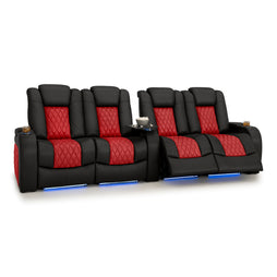 Diamante CoolZeroᵀᴹ Italian Leather Two-Tone Home Theater Seating