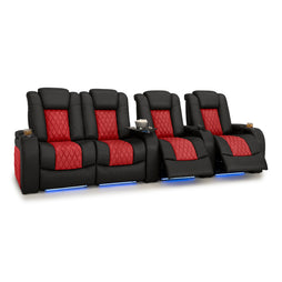 Diamante CoolZeroᵀᴹ Italian Leather Two-Tone Home Theater Seating