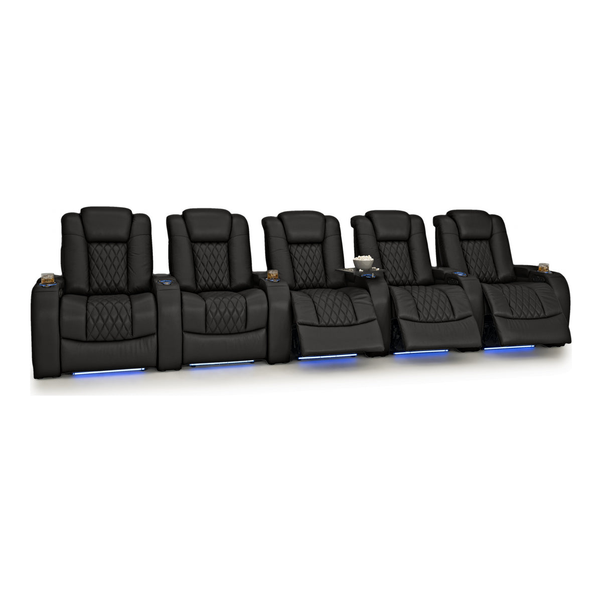 Diamante Italian Leather Zero Gravity Home Theater Seating