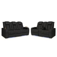 Seatcraft Euphoria Heat & Massage Sofa & Loveseat, Italian Leather, Powered Headrest, Powered Lumbar, Power Recline
