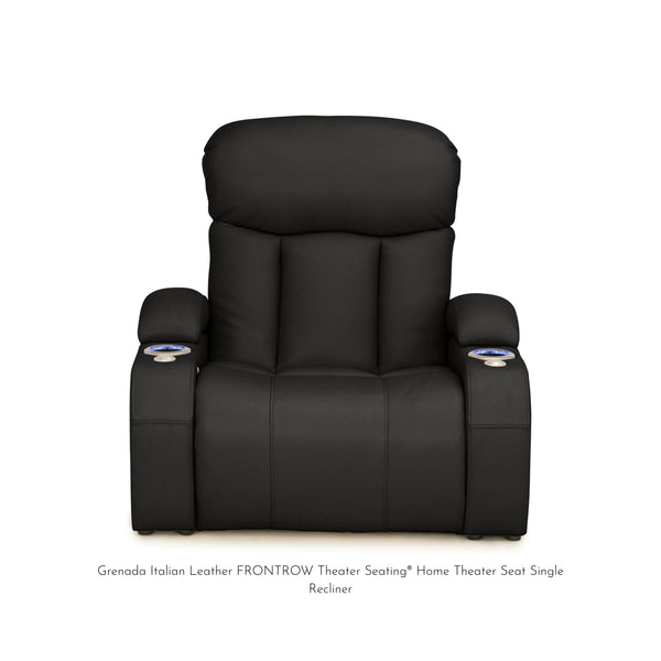 Grenada Italian Leather FRONTROW Theater Seating® Home Theater Seat Single Recliner