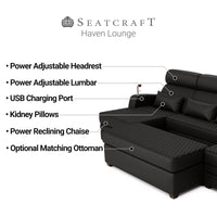 Haven Media Room Sectional Sofa with Chaise