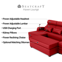 Haven Media Room Sectional Sofa with Chaise