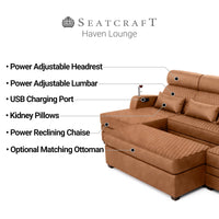 Haven Media Room Sectional Sofa with Chaise