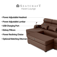 Haven Media Room Sectional Sofa with Chaise