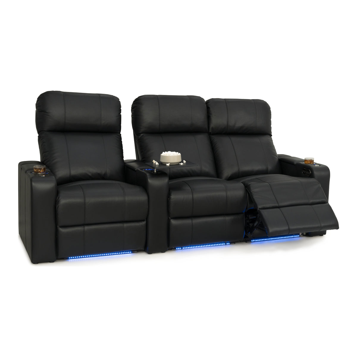 Julius Italian Leather Big & Tall Home Theater Seats