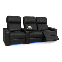 Julius Italian Leather Big & Tall Home Theater Seats